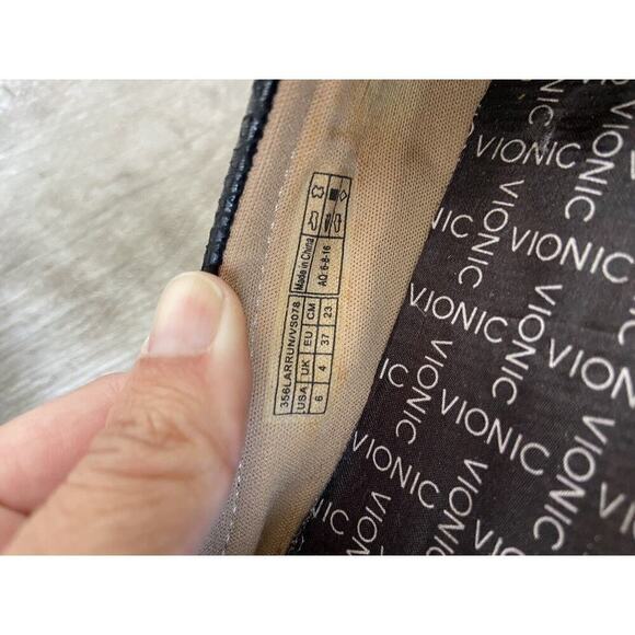 Vionic Larrun Black Snake Skin Slip On Loafers Casual 6 Comfort - Picture 5 of 6